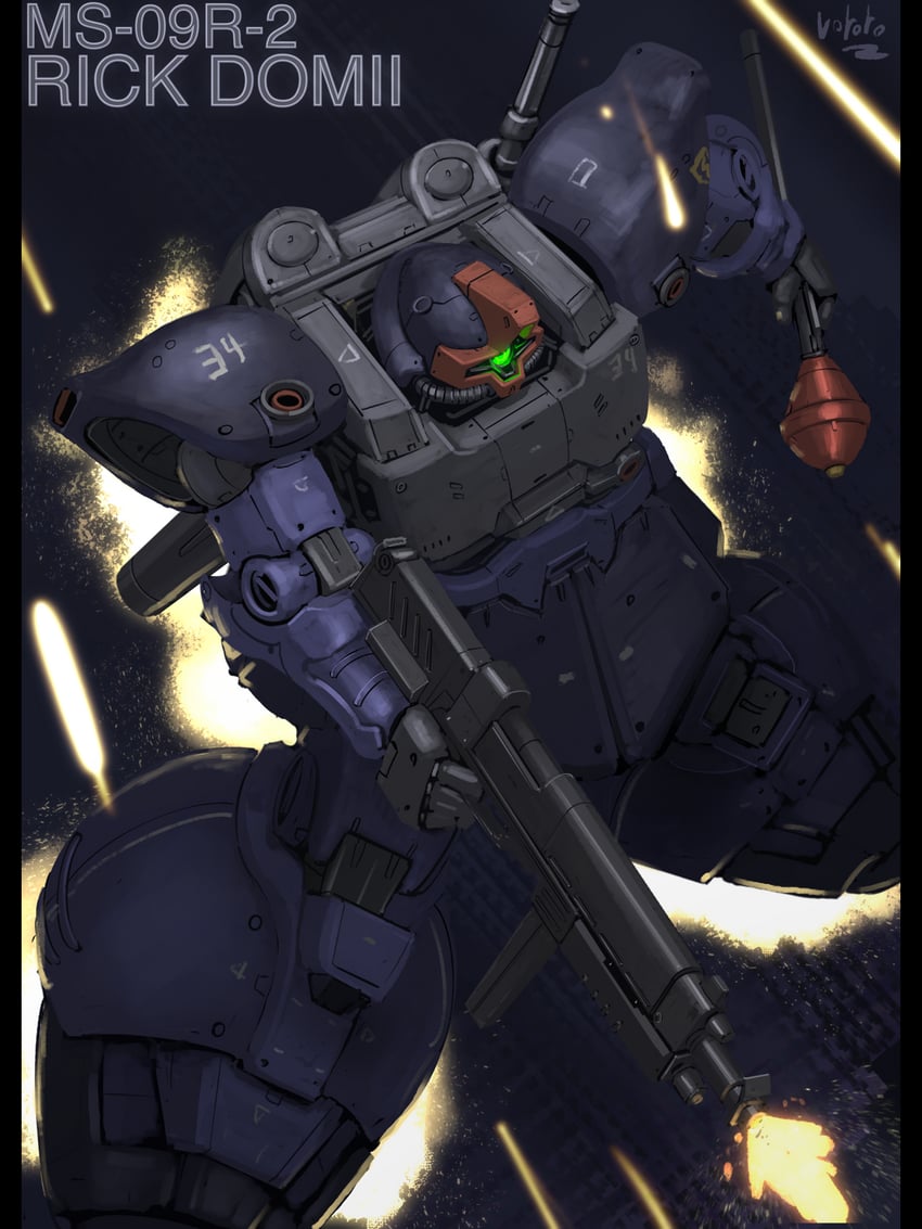 rick dom ii (gundam and 1 more) drawn by bottoms1237
