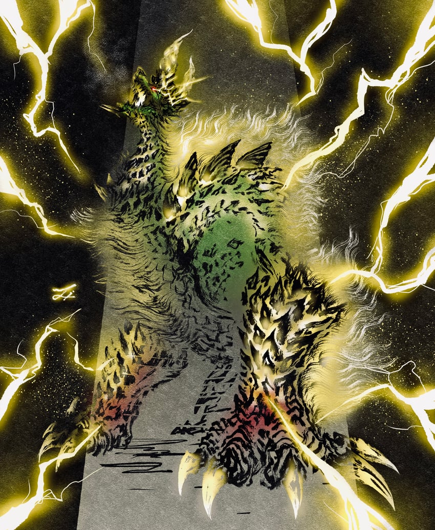 zinogre and thunderlord zinogre (monster hunter and 1 more) drawn by deadpool_yuchan