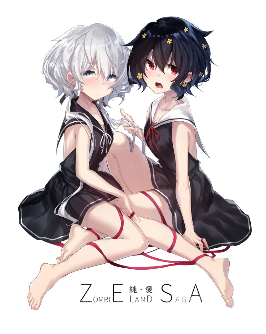 konno junko and mizuno ai (zombie land saga) drawn by kumai_(kumaisekuro)