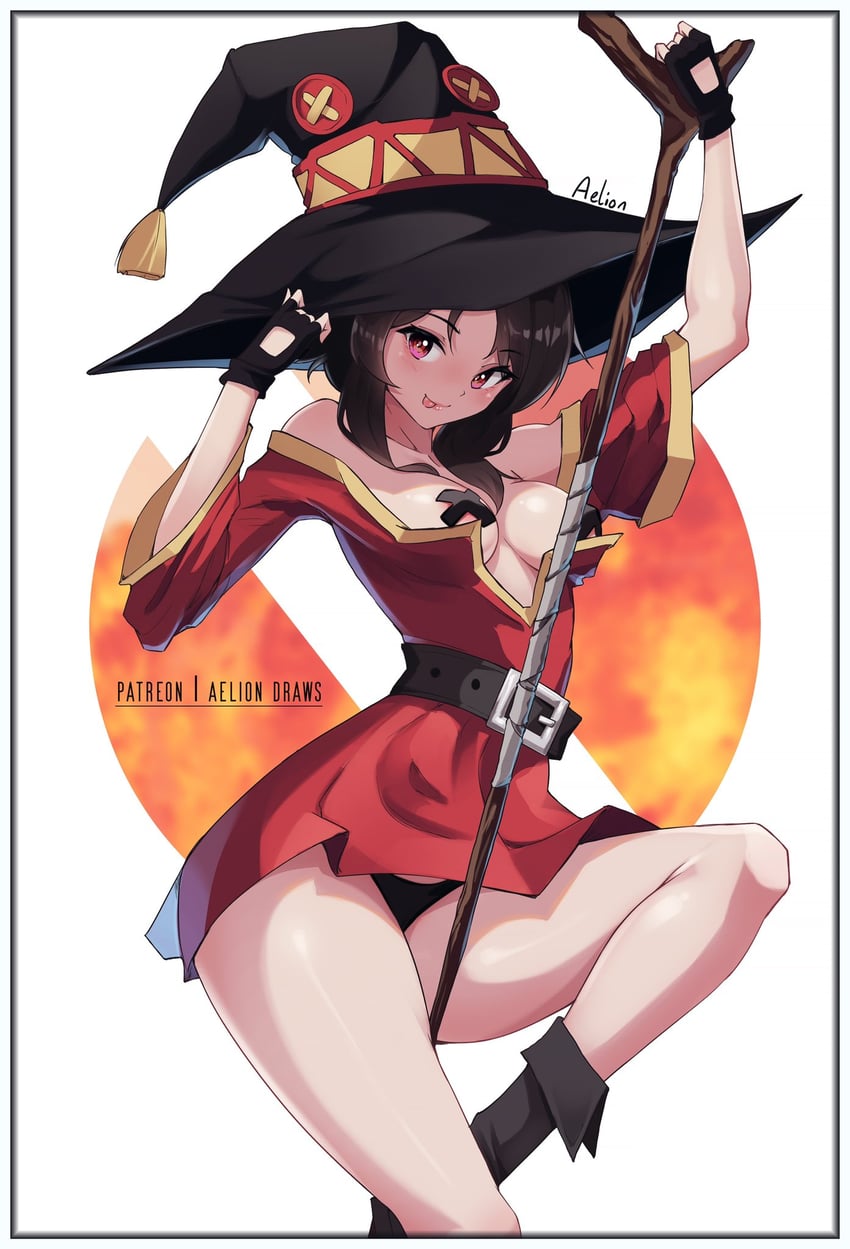 megumin (kono subarashii sekai ni shukufuku wo!) drawn by aelion_draws