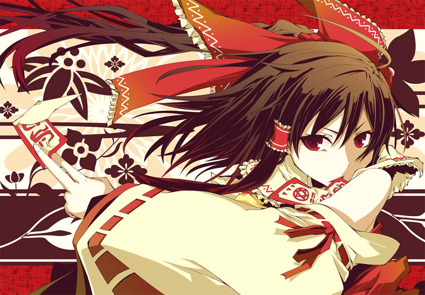 hakurei reimu (touhou) drawn by koumei_(harmonizer)