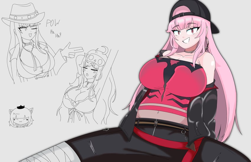 mori calliope (hololive and 1 more) drawn by themastersos