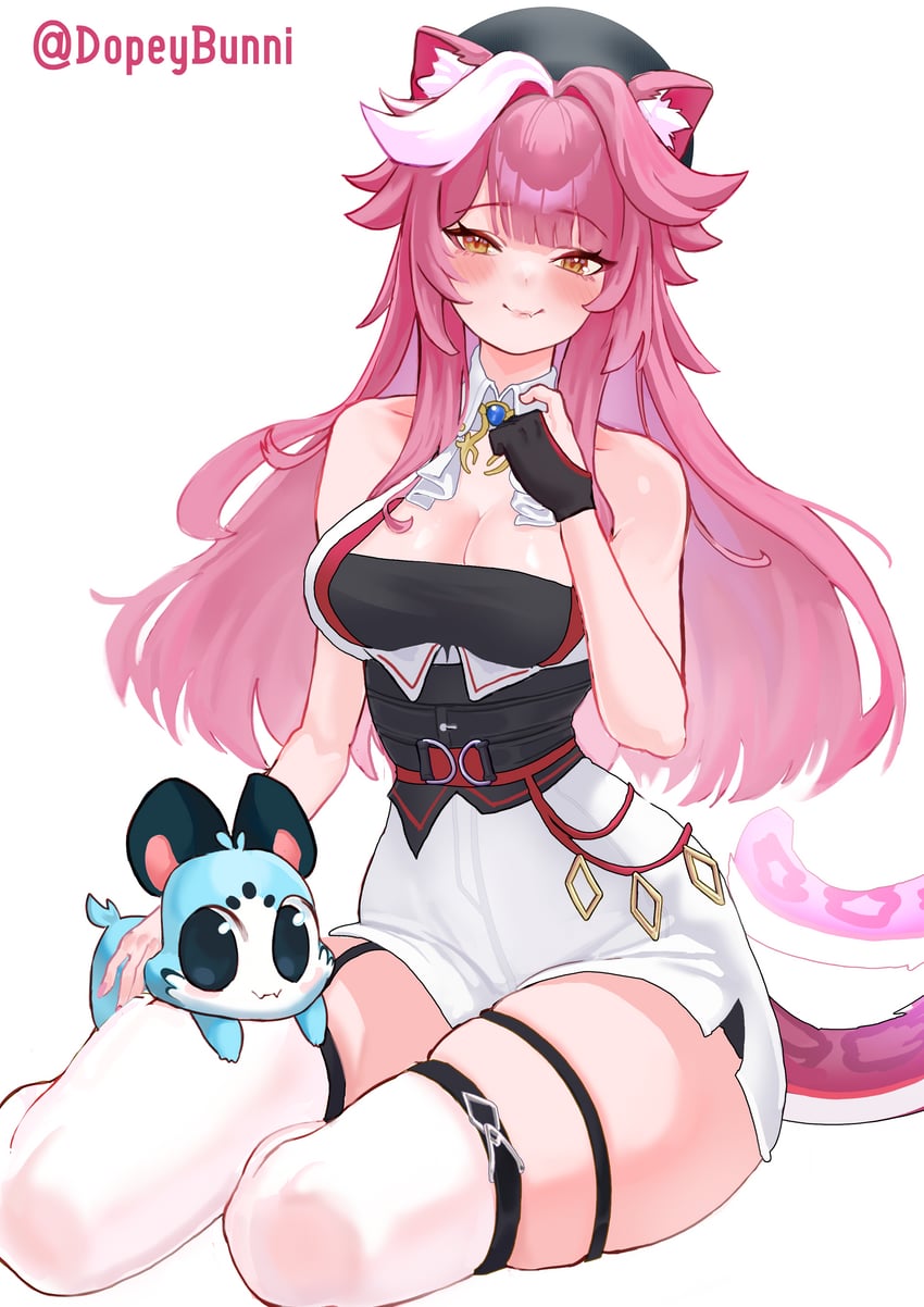 raora panthera and chattino (hololive and 1 more) drawn by dopeybunni