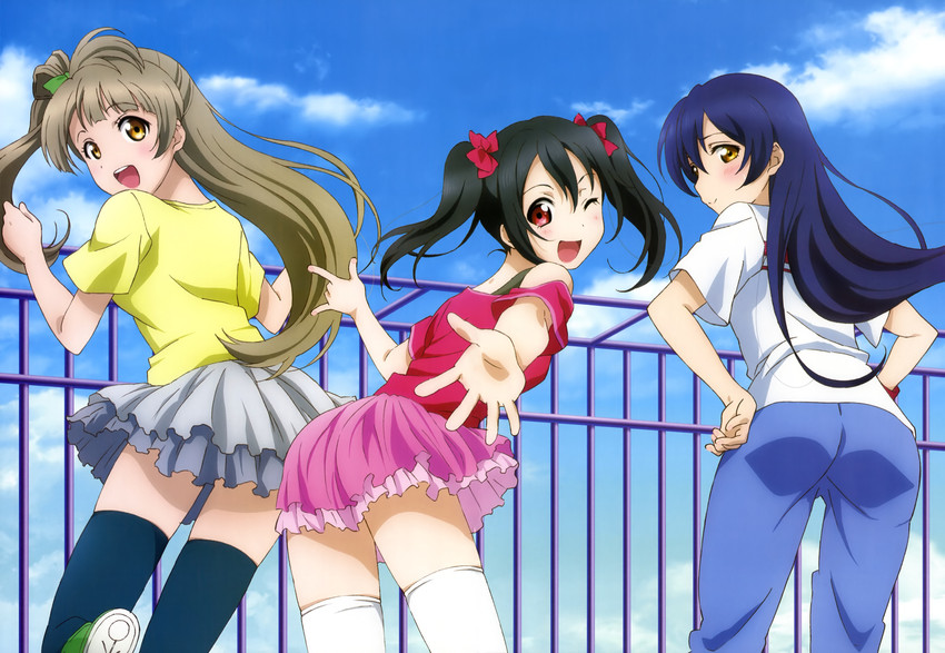 sonoda umi, yazawa nico, and minami kotori (love live! and 2 more) drawn by amisaki_ryouko