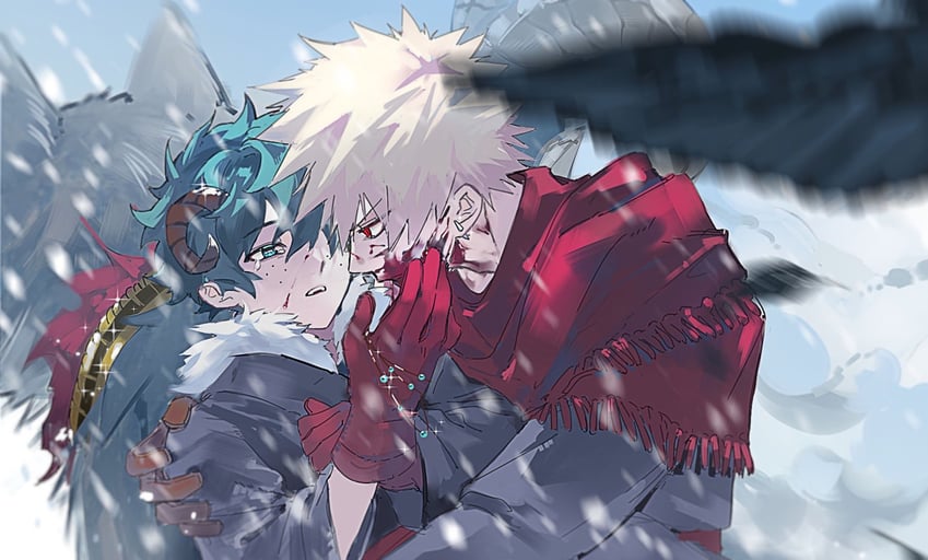midoriya izuku and bakugou katsuki (boku no hero academia) drawn by homare04271