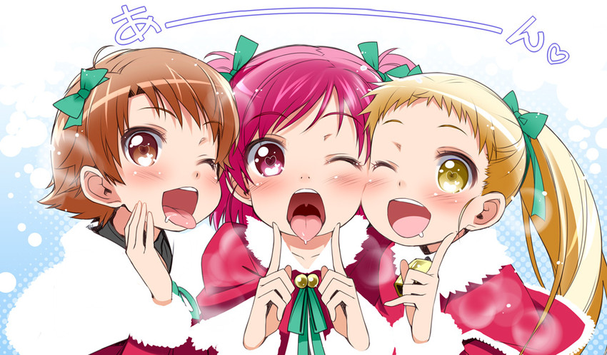 yumehara nozomi, kasugano urara, and natsuki rin (precure and 1 more) drawn by haga_yui