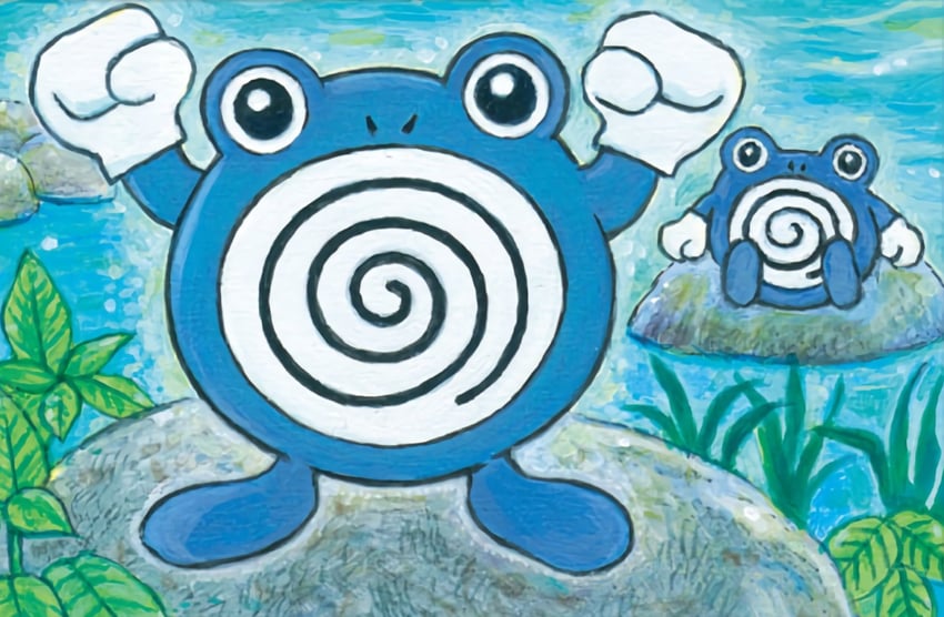 poliwhirl (pokemon and 1 more) drawn by baba_yukiko