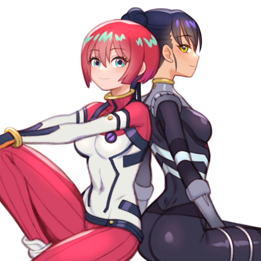 amate yuzuriha and nyaan (gundam and 1 more) drawn by folks_(nabokof)