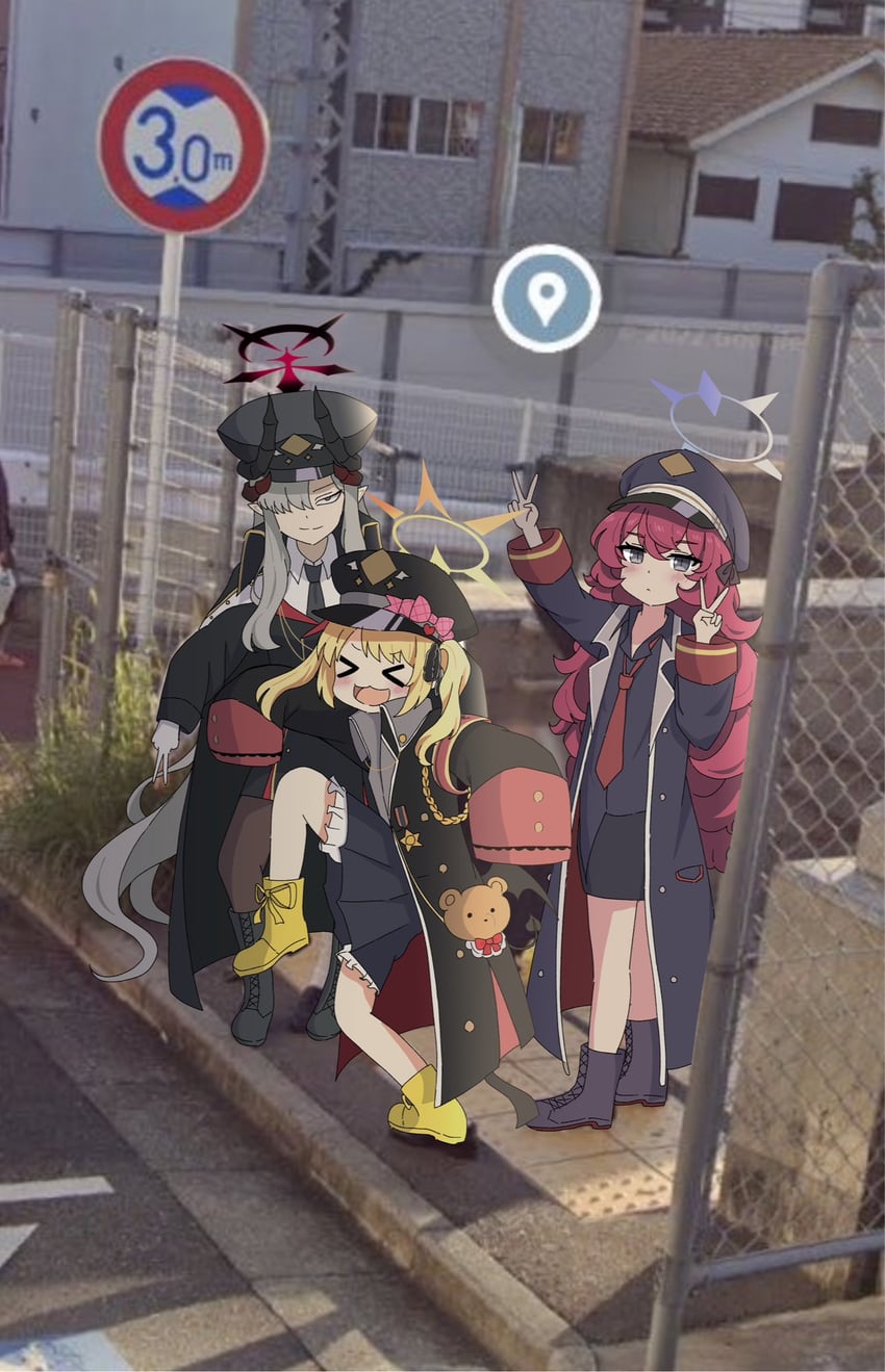 ibuki, iroha, and makoto (blue archive) drawn by koucha_(sr4ez)