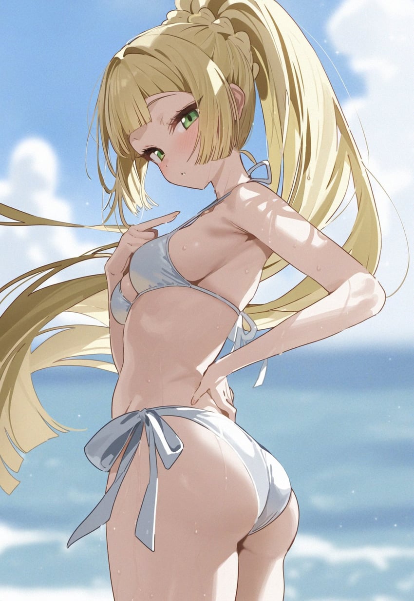 lillie (pokemon and 1 more) drawn by owari_wan