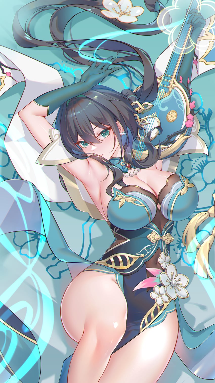 ruan mei (honkai and 1 more) drawn by misheng_liu_yin