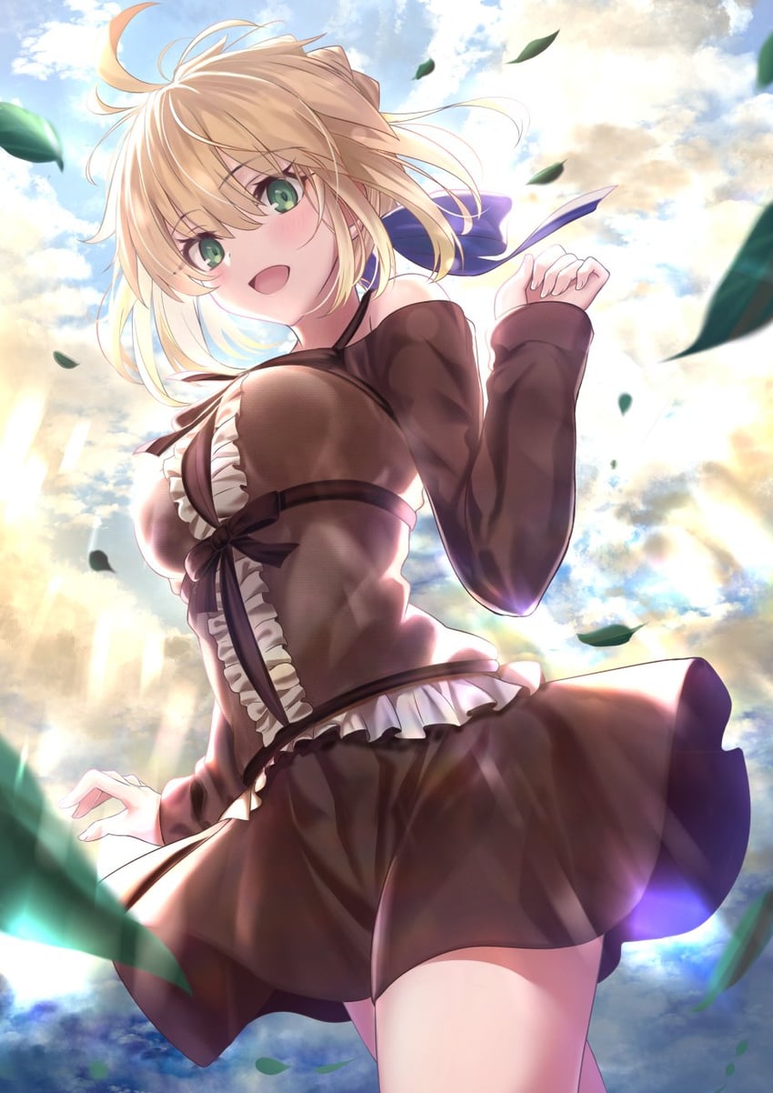 artoria pendragon and saber (fate and 1 more) drawn by neko_daruma