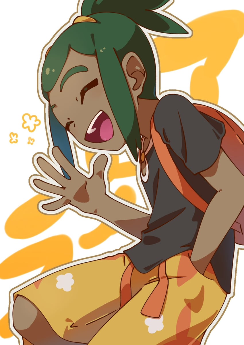 hau (pokemon and 1 more) drawn by omochi_(omotimotittona3)