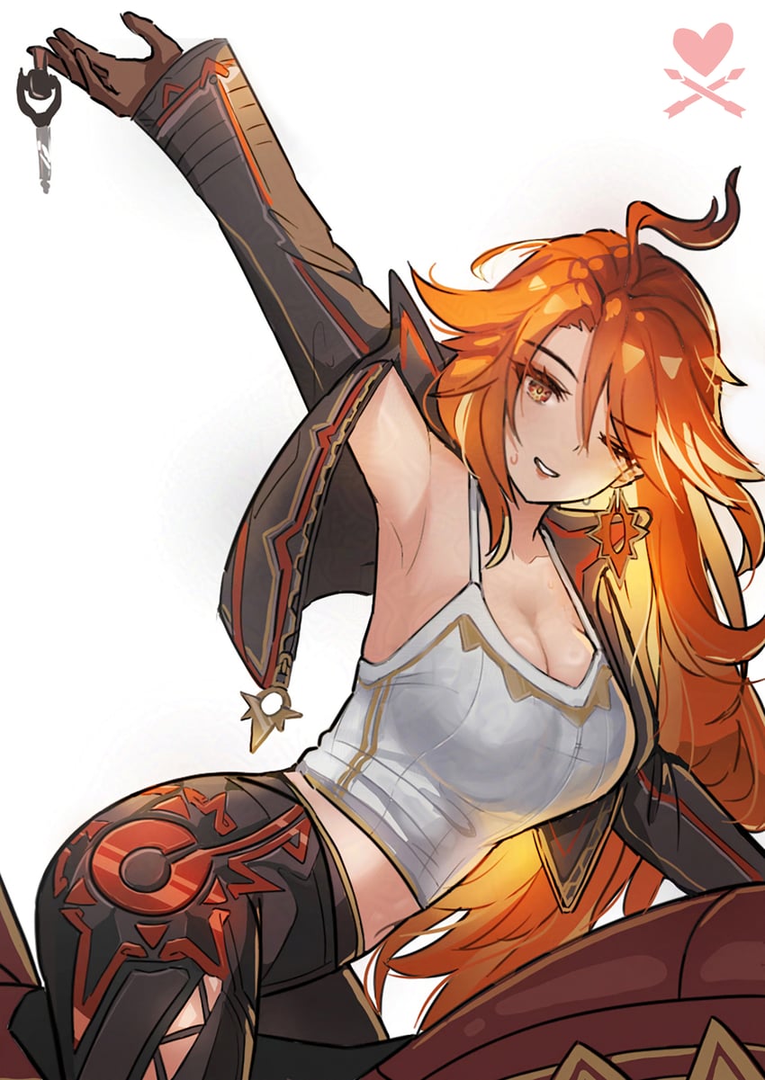 mavuika (genshin impact) drawn by valenthania