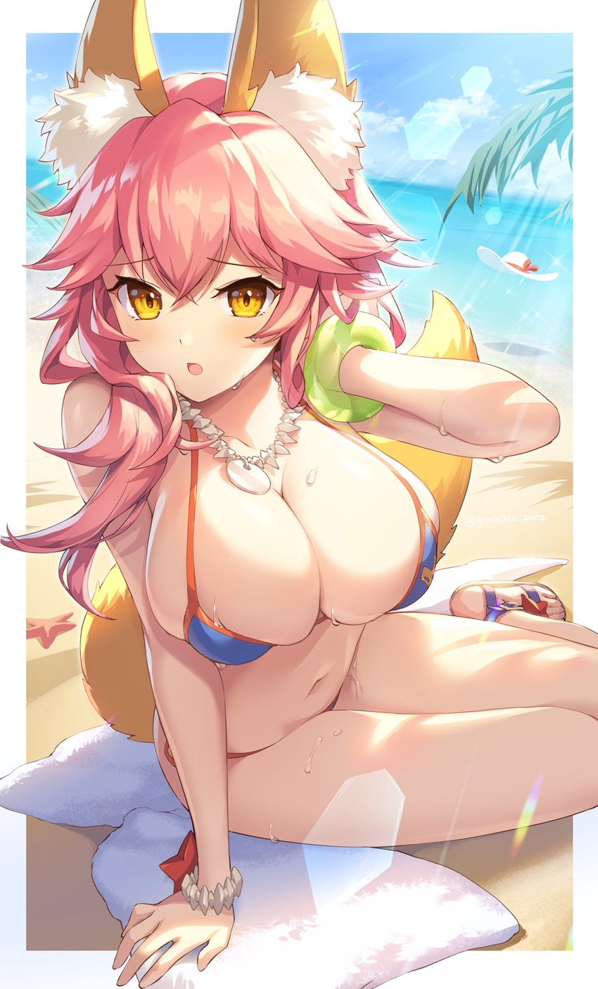 tamamo and tamamo no mae (fate and 1 more) drawn by gomashio_ponz