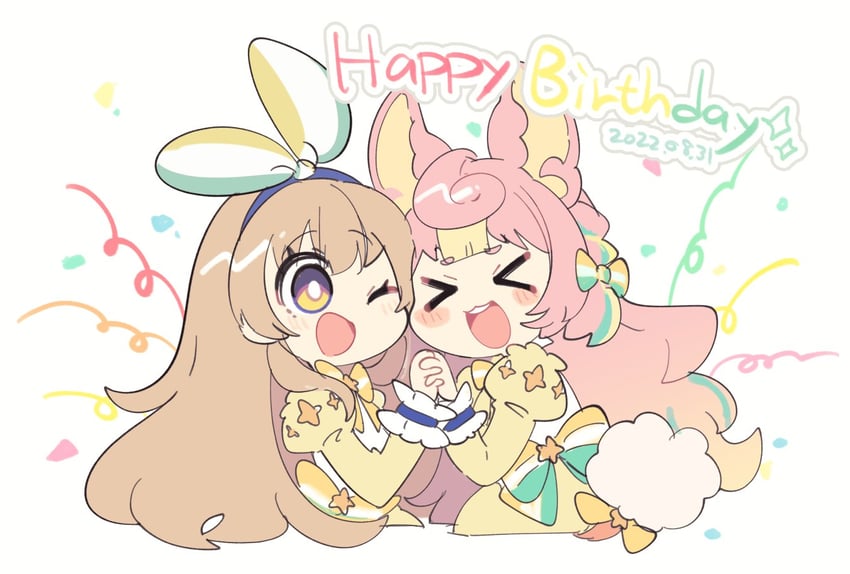 nanahira and korone pochi (indie virtual youtuber and 1 more) drawn by mzh