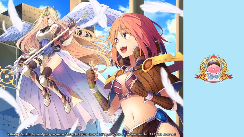 poring, sage, and valkyrie (ragnarok online) drawn by yukichi_(eikichi)