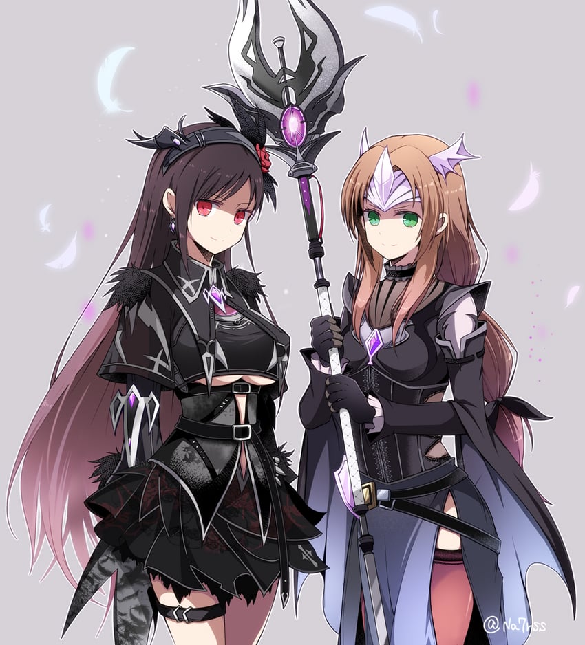 tifa lockhart and aerith gainsborough (final fantasy and 2 more) drawn by nanao_(zonzonsh)