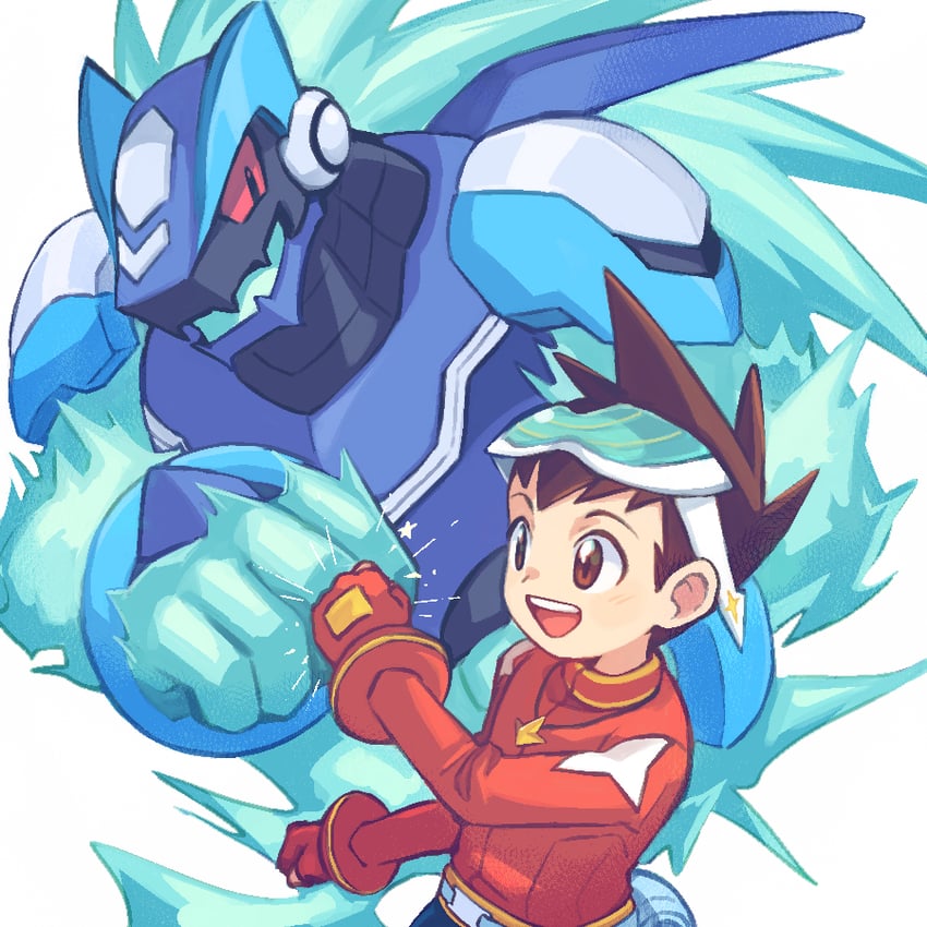 geo stelar and omega-xis (mega man and 1 more) drawn by ishikoro1645