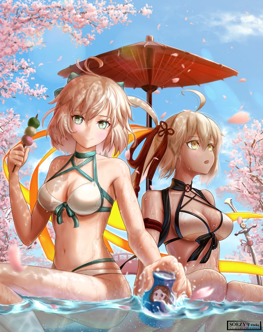 okita souji, leonardo da vinci, okita j. souji, and okita souji alter (fate and 2 more) drawn by soezy