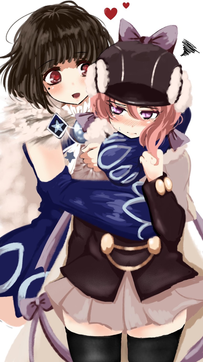 lapis lazuline and detec bell (mahou shoujo ikusei keikaku and 1 more) drawn by yaki_(colored_leaves)