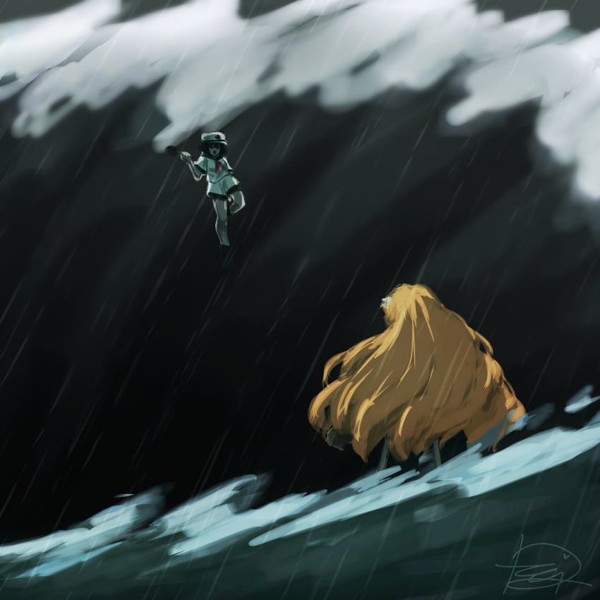 murasa minamitsu and ishmael (touhou and 2 more) drawn by dreizakuro