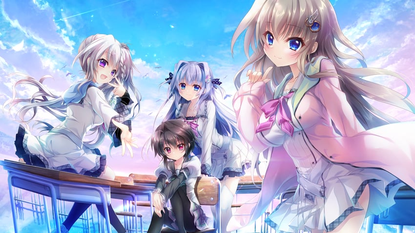 kujou miyako, niimi sora, yuuki noa, and kousaka haruka (9-nine-) drawn by izumi_tsubasu