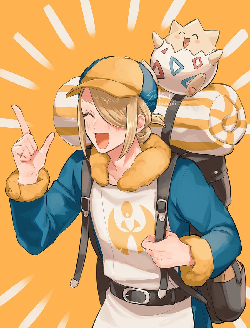 volo and togepi (pokemon and 1 more) drawn by sakai_(motomei)