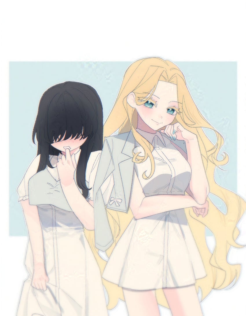 kakure meme and utsukushisugi mimimi (kimi no koto ga dai dai dai dai daisuki na 100-nin no kanojo) drawn by chi_kan100
