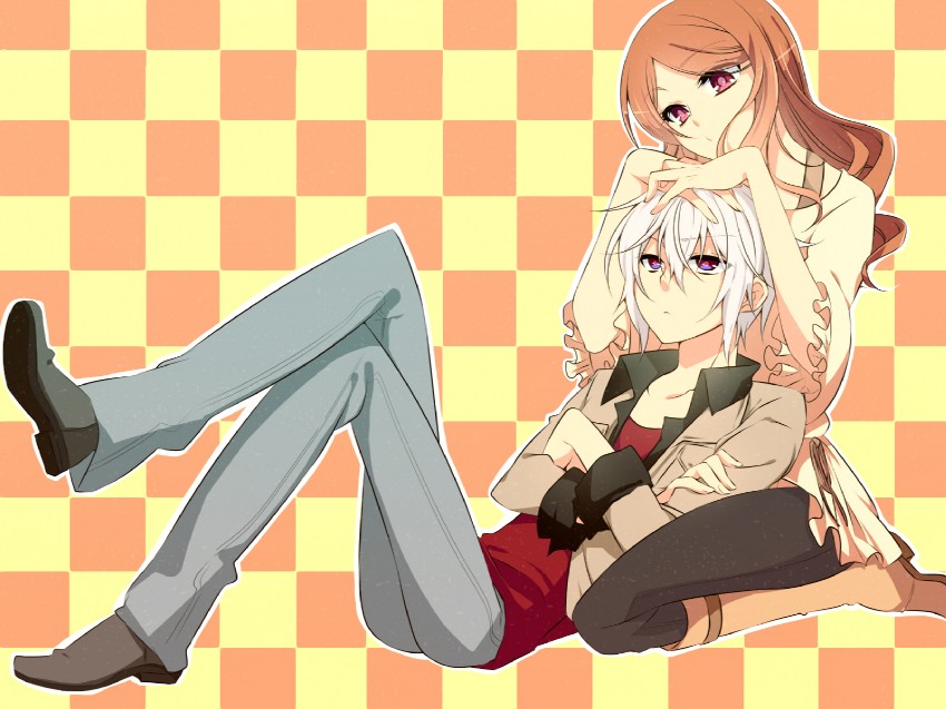 accelerator and mugino shizuri (toaru majutsu no index) drawn by ryuuki_(hydrangea)