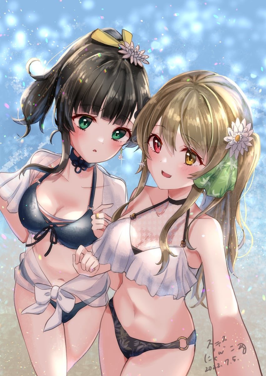 kuo shenlin and wang yujia (assault lily) drawn by stealth_nyanko