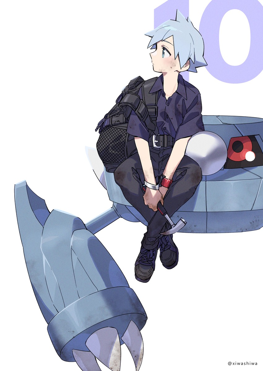 steven stone and metang (pokemon and 1 more) drawn by xia_(ryugo)