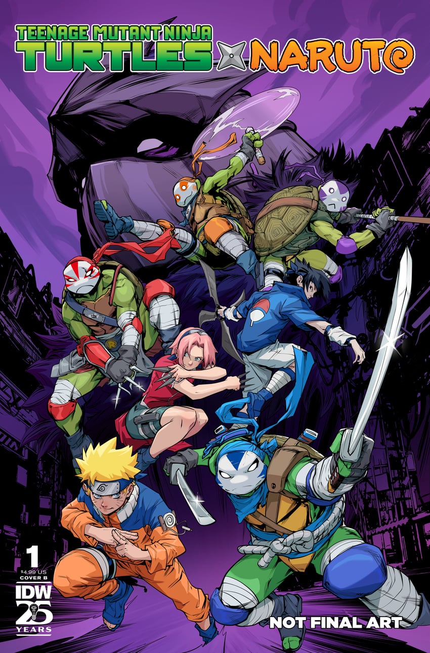 haruno sakura, uzumaki naruto, uchiha sasuke, leonardo, raphael, and 3 more (naruto and 2 more)