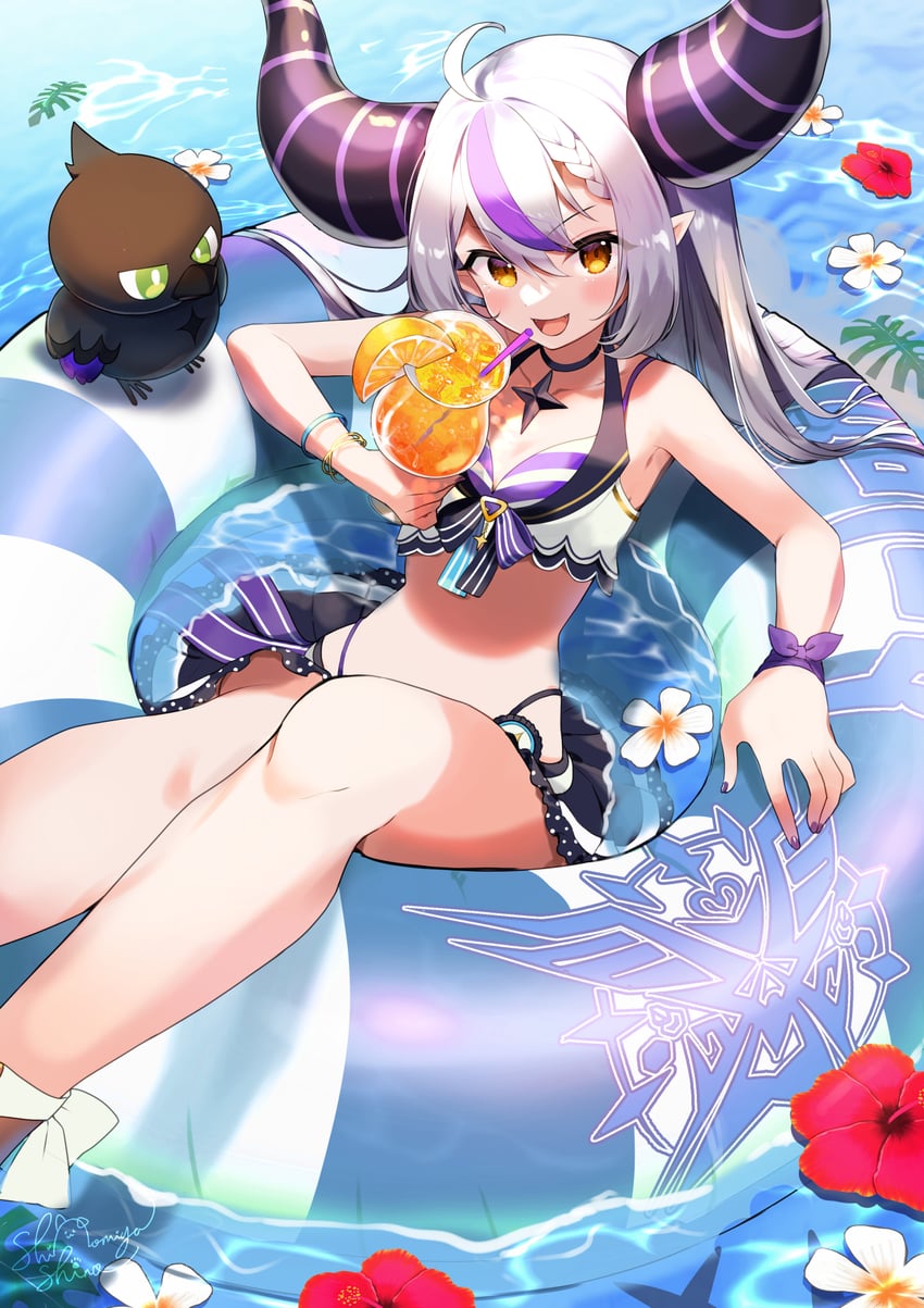 la+ darknesss and crow (hololive) drawn by shinomiya_shino_(sinosino141)