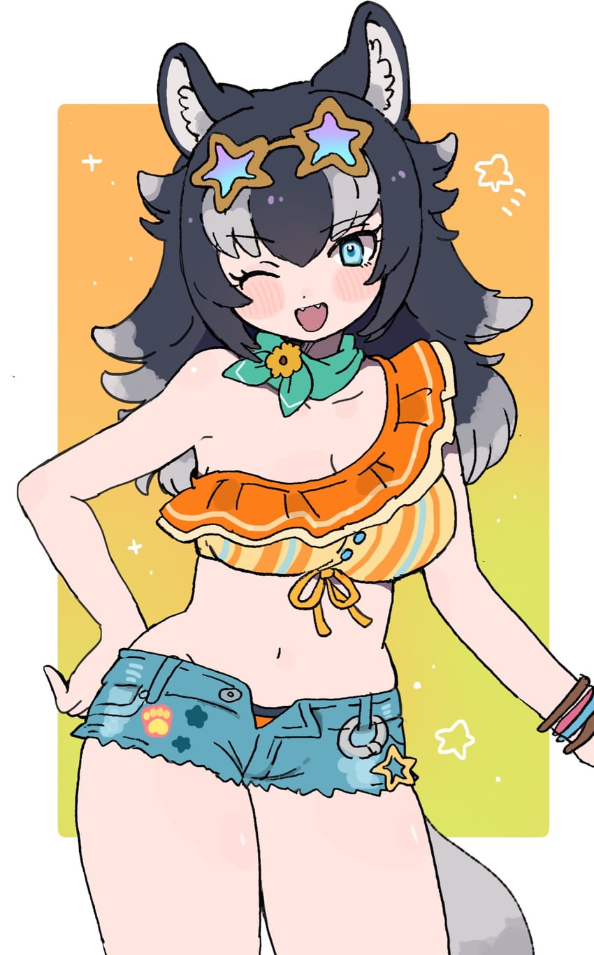 grey wolf (kemono friends and 1 more) drawn by 010mzam