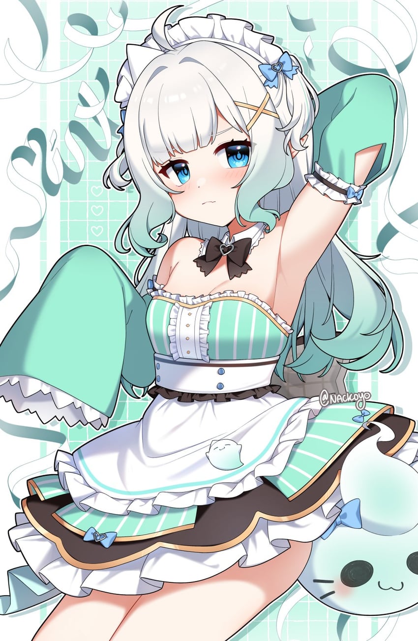 mint fantome and wisps (indie virtual youtuber) drawn by nackoyo