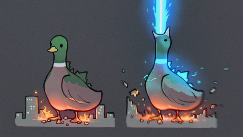 godzilla (original and 1 more) drawn by neytirix