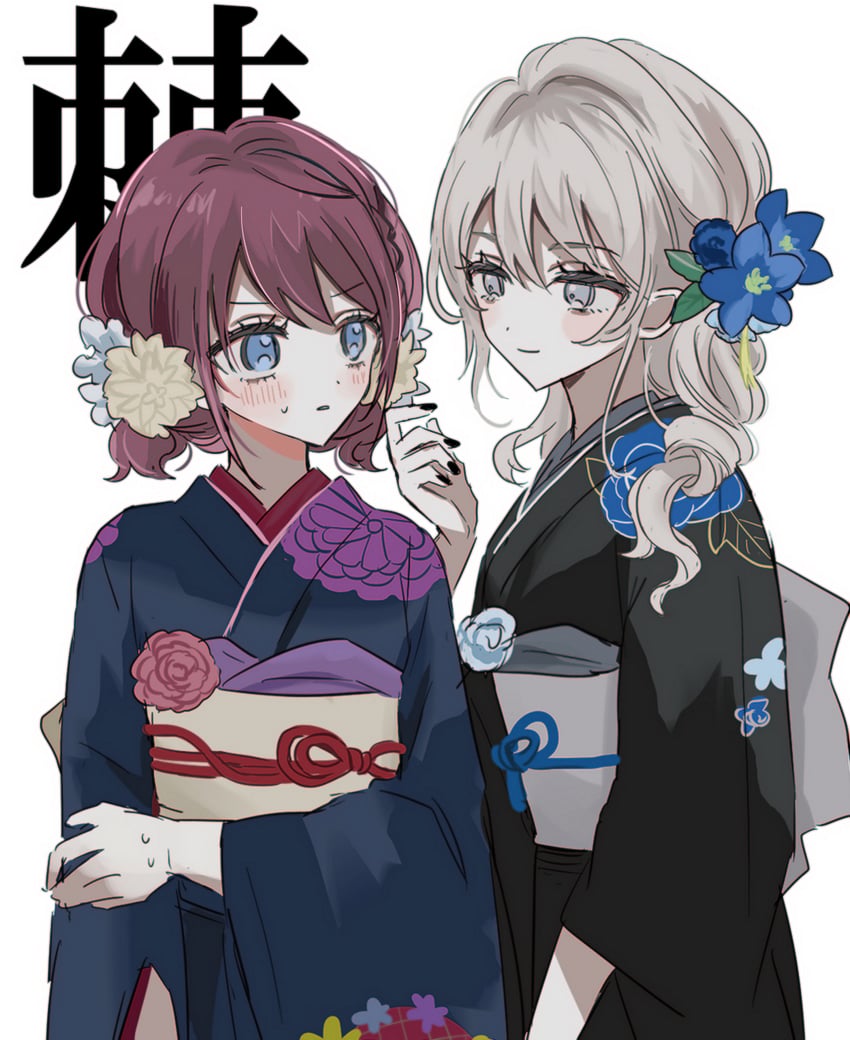 iseri nina and kawaragi momoka (girls band cry) drawn by hamchan69