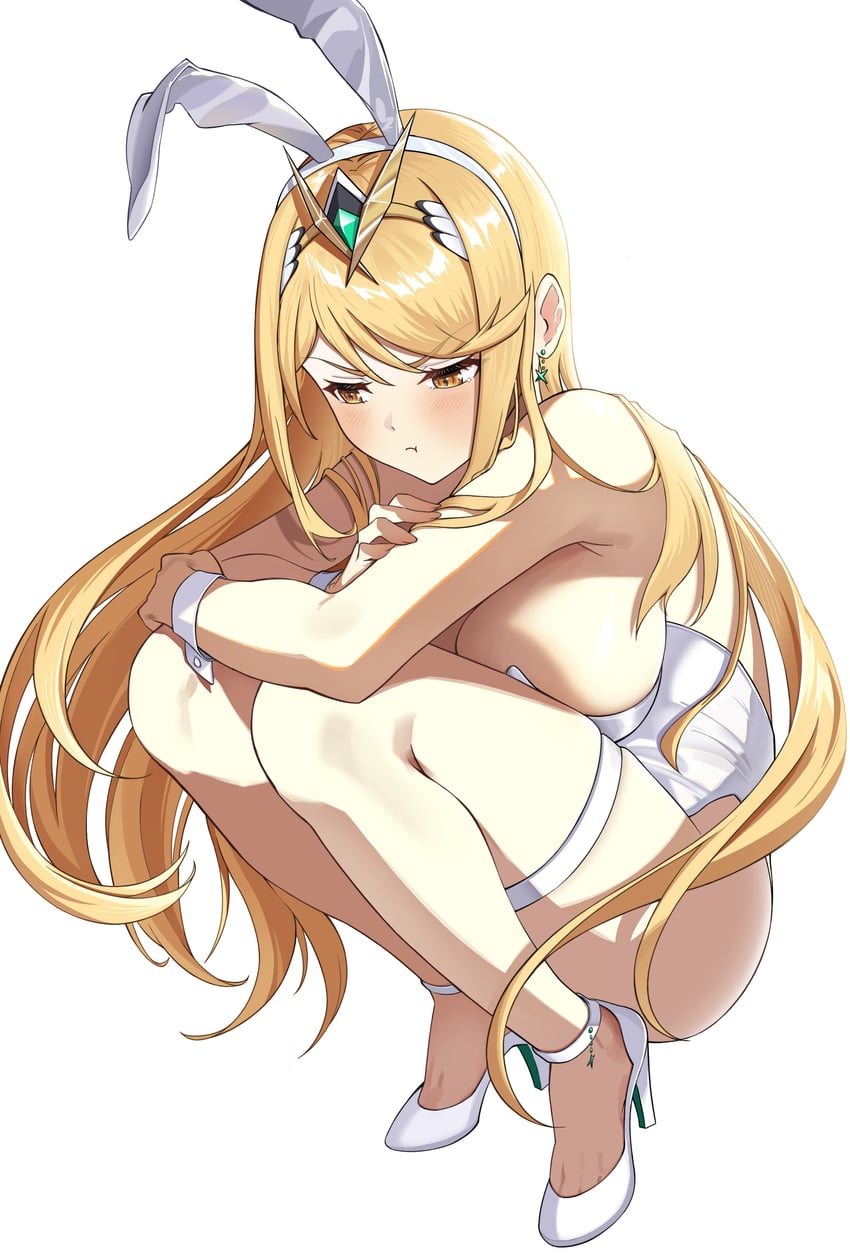 mythra (xenoblade chronicles and 1 more) drawn by sasafaa