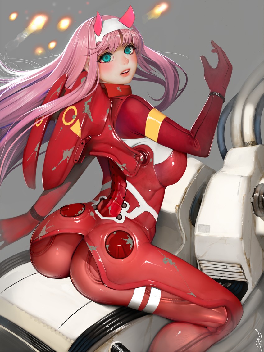 zero two (darling in the franxx) drawn by randy_(awesomevillage)
