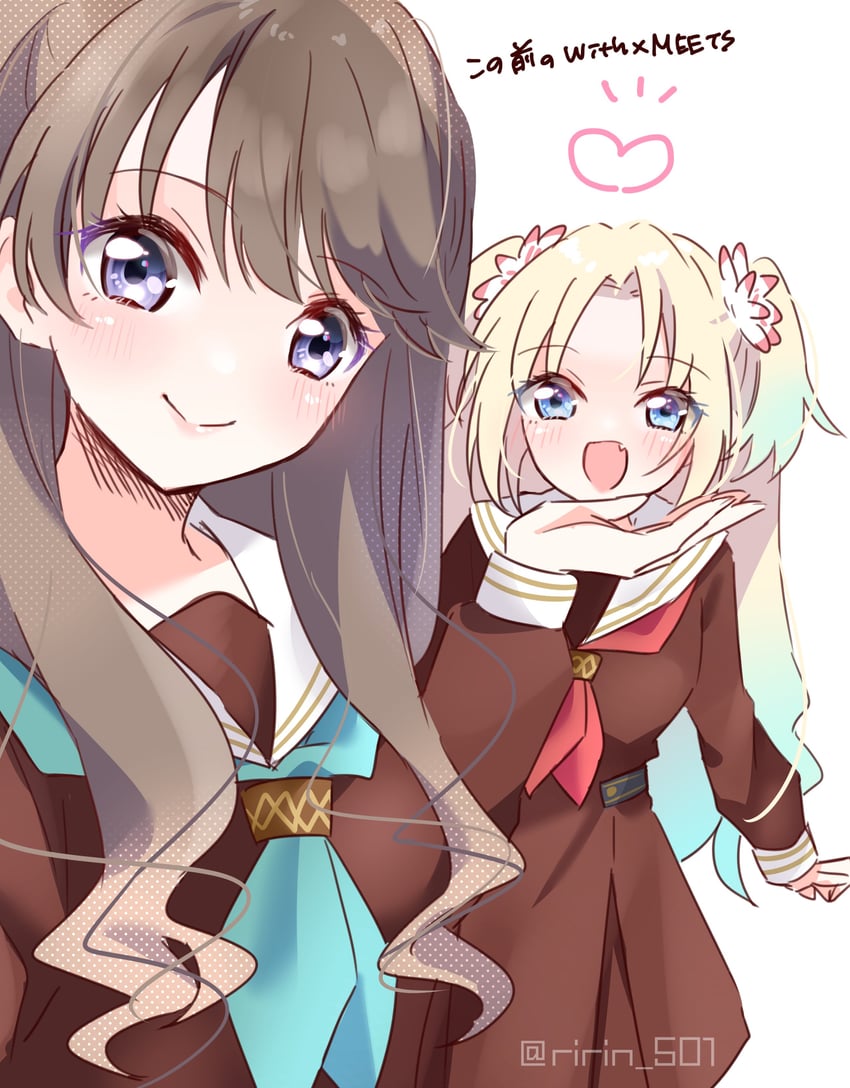 fujishima megumi and osawa rurino (love live! and 1 more) drawn by ririn_(ririn_501)