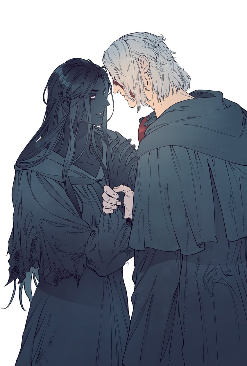 warrior of light and emet-selch (final fantasy and 1 more) drawn by 5altybitter5