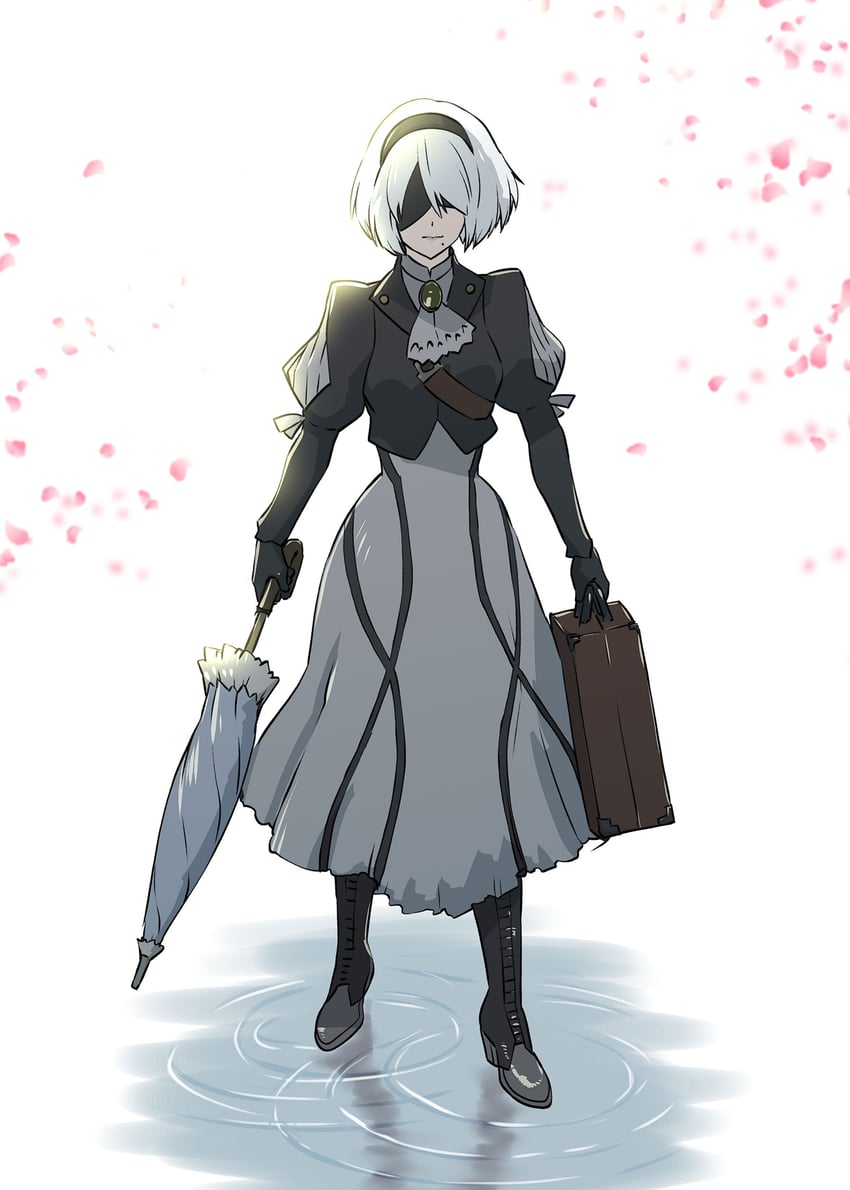 2b, violet evergarden, and ishikawa yui (nier and 2 more) drawn by ueyama_michirou