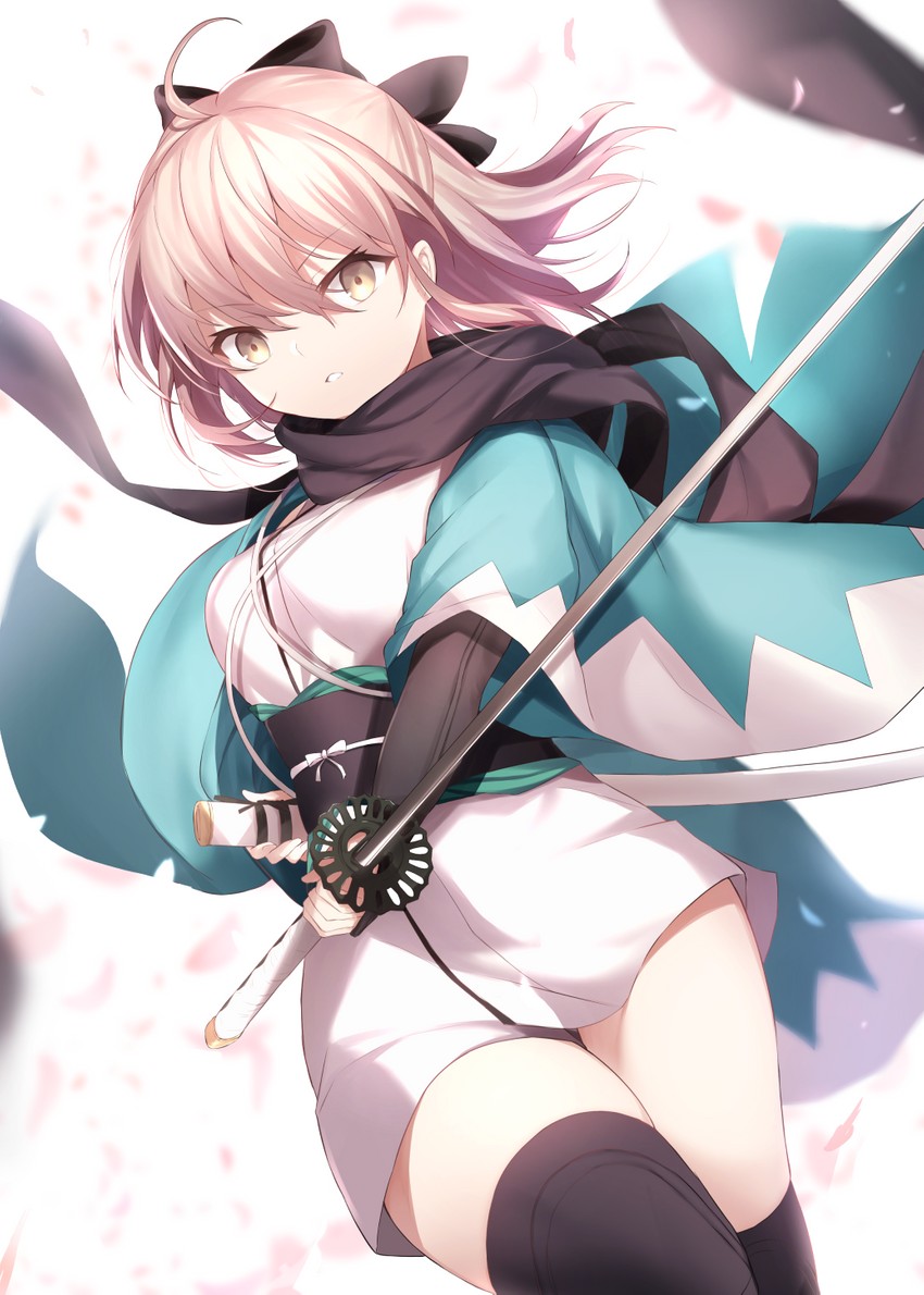 okita souji (fate and 2 more) drawn by maosame