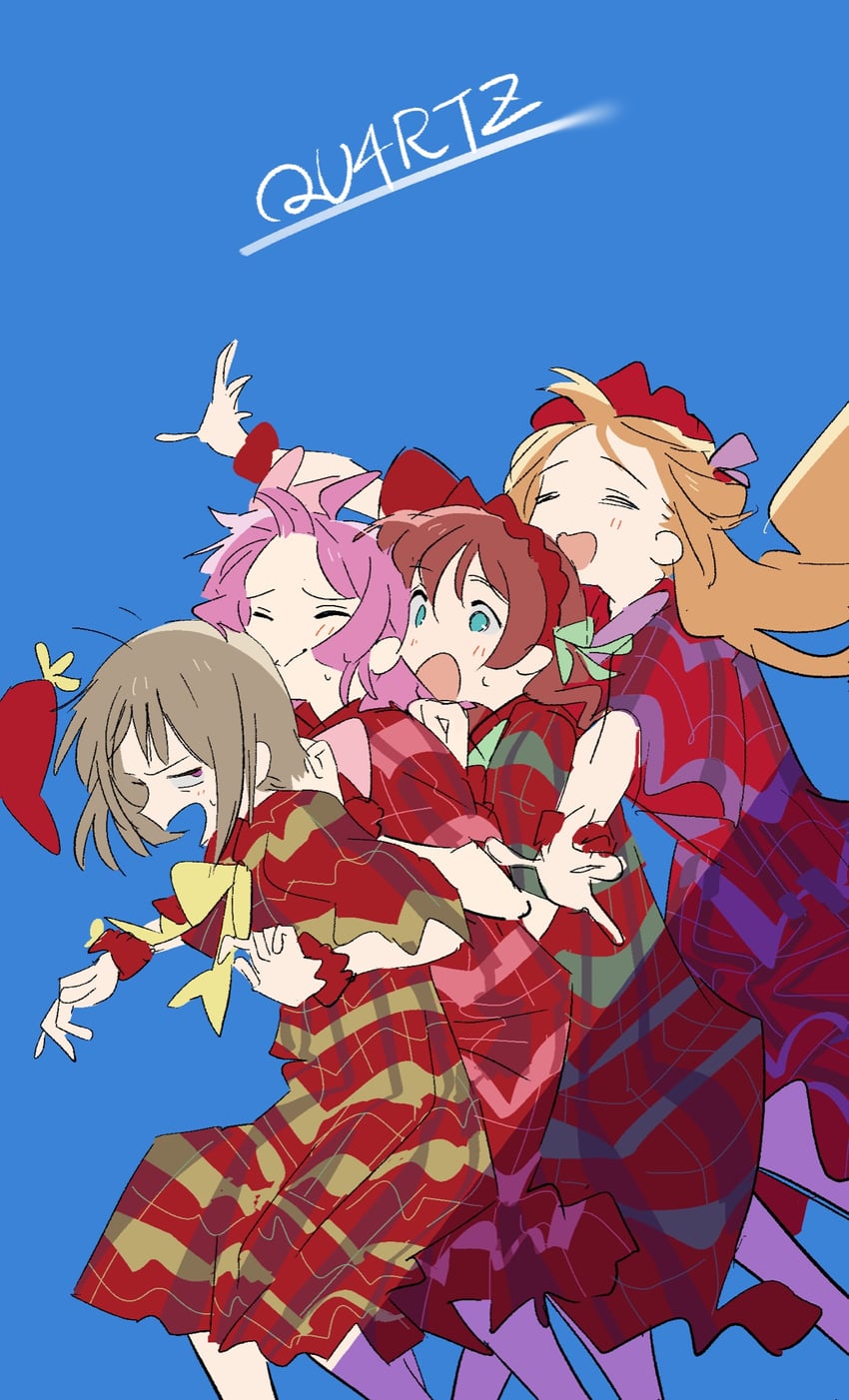 tennoji rina, nakasu kasumi, emma verde, and konoe kanata (love live! and 1 more) drawn by kerorira