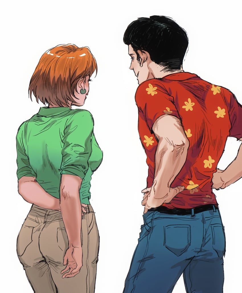 lois griffin and glenn quagmire (family guy) drawn by borderline7839