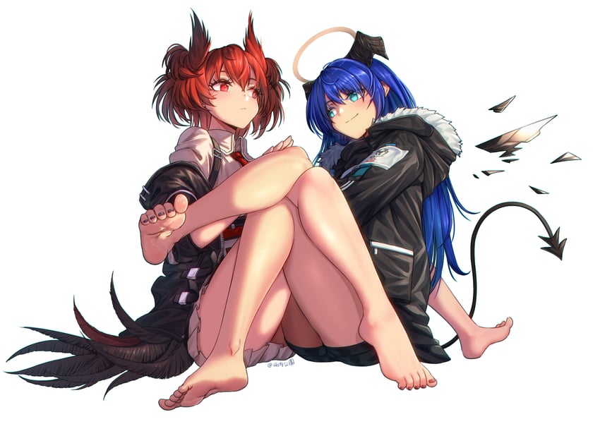 mostima and fiammetta (arknights) drawn by yamauchi_(conan-comy)