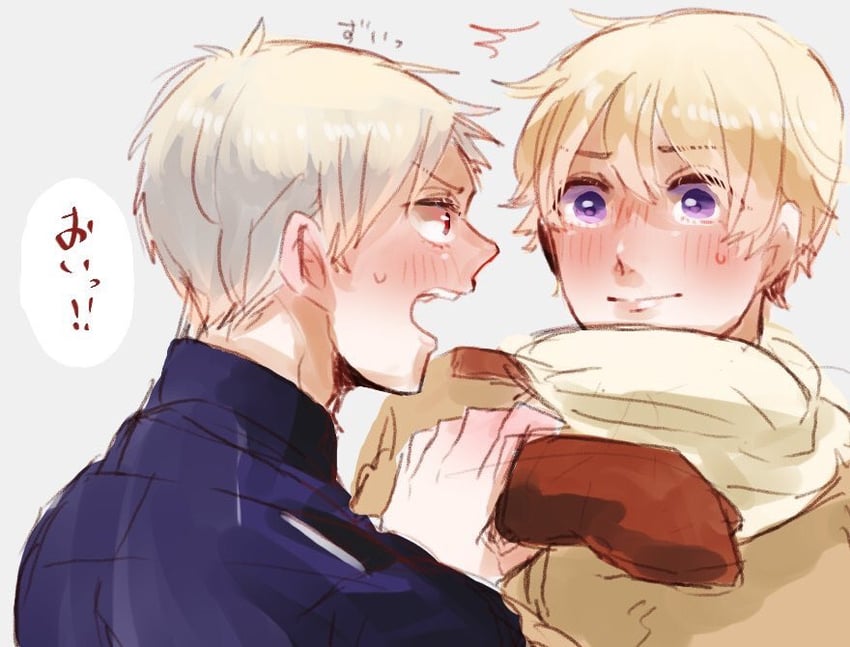 russia and prussia (axis powers hetalia) drawn by sugita_re