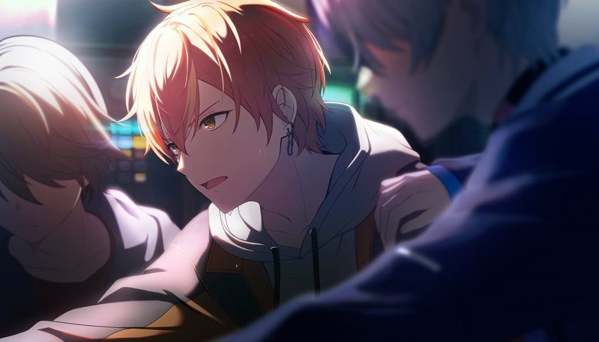 shinonome akito, aoyagi touya, and mita kotaro (project sekai) drawn by colorful_palette