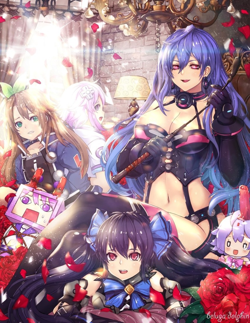 neptune, noire, iris heart, and if (neptune and 1 more) drawn by beluga_dolphin